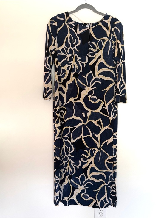 Chico's Dresses & Skirts - Chico's Navy and Cream Floral Travelers Maxi Dress